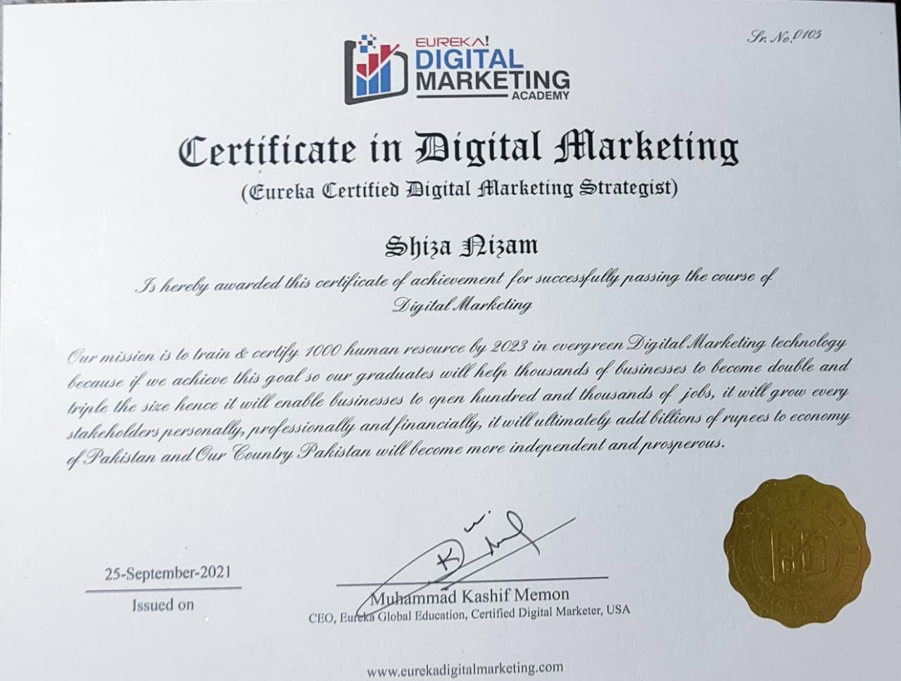 Digital Marketing Certificate